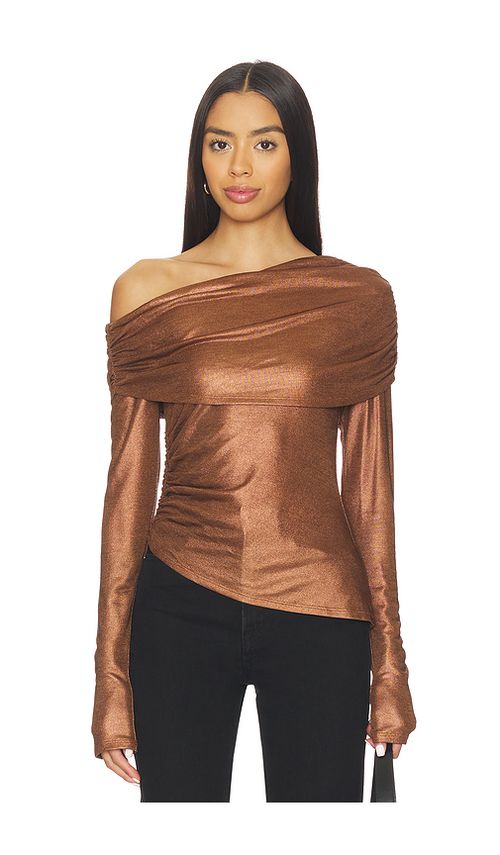 Lovers and Friends Coraline Top in Metallic Bronze. - XXS also in L, M, S