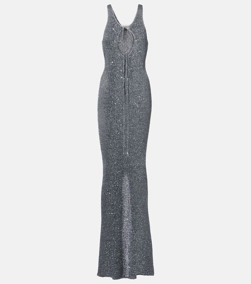Jules sequined knitted maxi dress