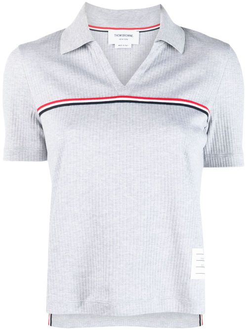 RWB-stripe polo shirt - Grey
