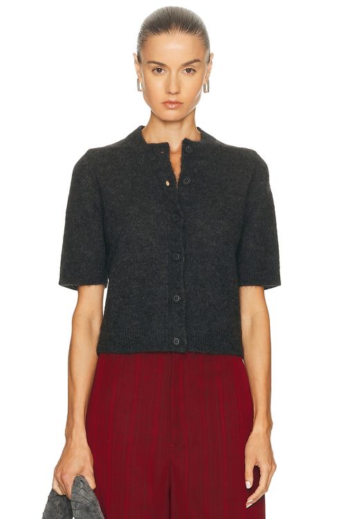 House of Dagmar Brushed Cardigan in Charcoa