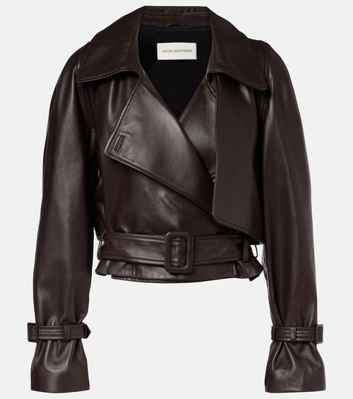 Hatti cropped leather jacket