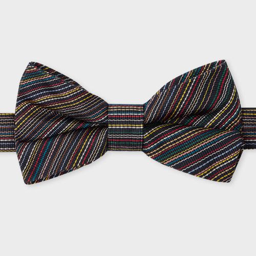 Silk Pre-Tied 'Signature Stripe' Bow Tie Multicolour