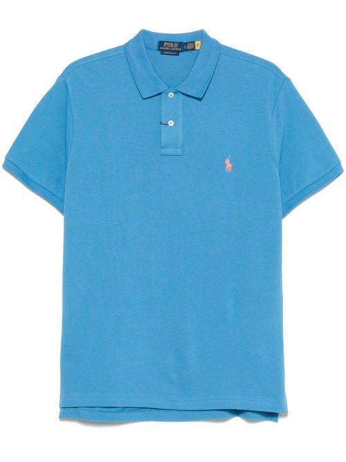 Polo Pony-embroidered polo shirt - Blue