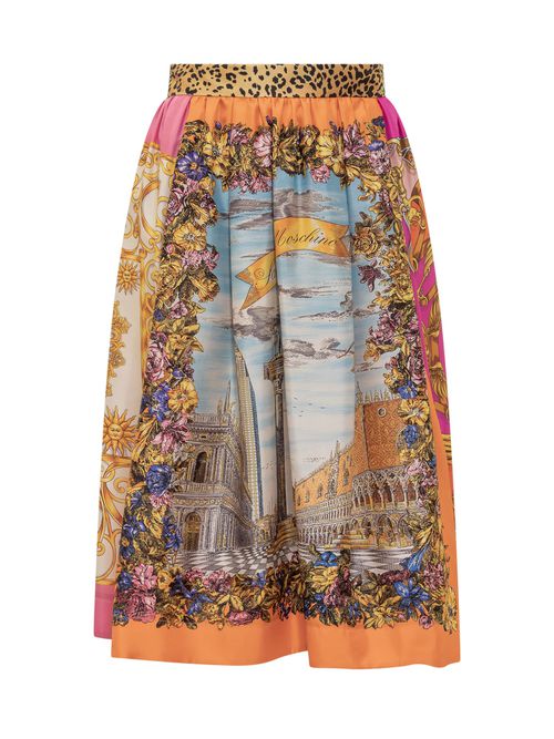 Scarf Print Skirt