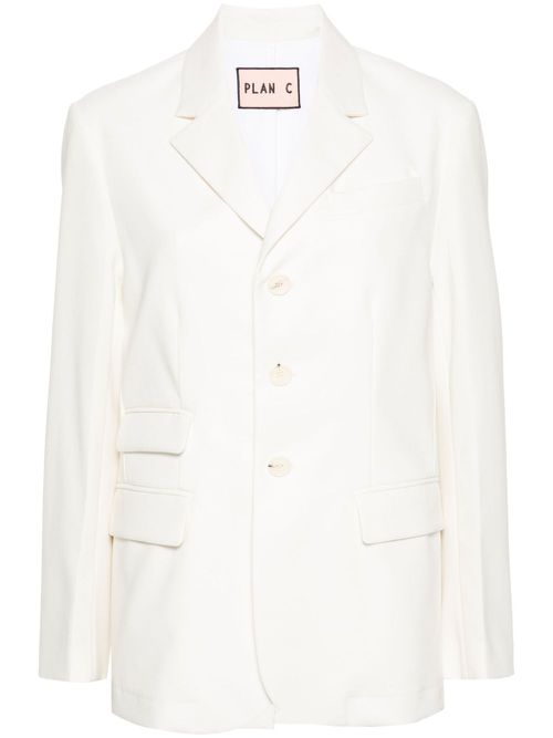 Single-breasted blazer - White