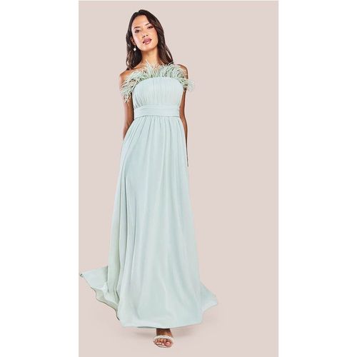 Bridesmaids Chiffon Maxi Dress - Sage Green by Goddiva