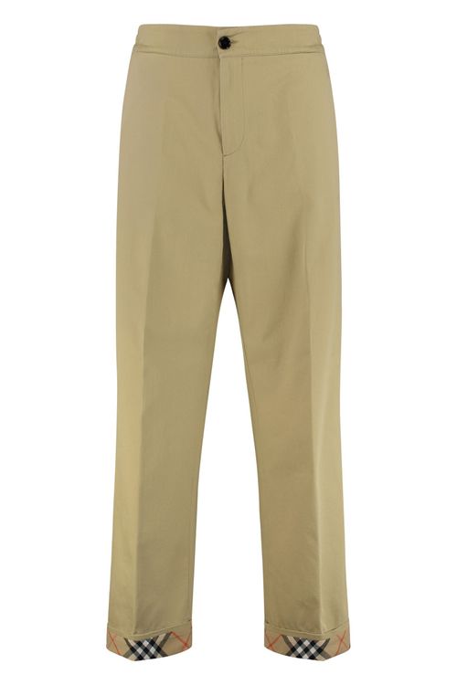 Beige Flat Front Pants