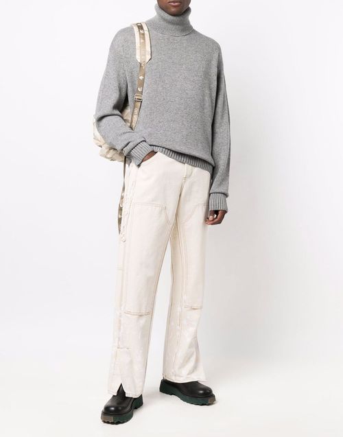 Knit Turtleneck Sweater — Gray