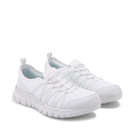 Women's Graceful Purecush Slip On Sneakers (White/Silver)