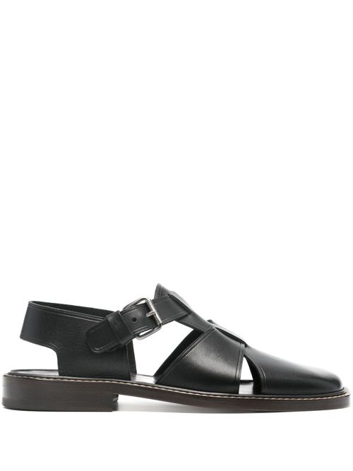 Fisherman leather sandals - Black