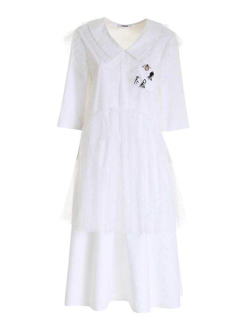 Details dress in white