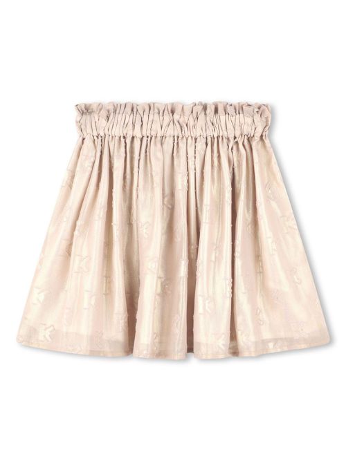 High-waist A-line skirt - Neutrals
