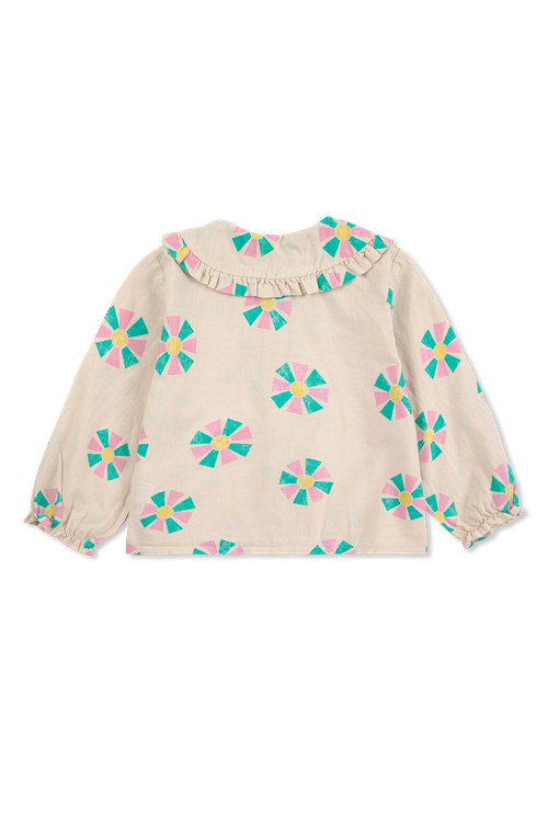 Shirt With Colorful Print, Unisex, Cream