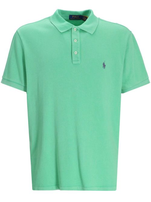 Polo Pony-embroidered cotton polo shirt - Green