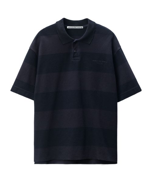 Marina striped piqué polo shirt