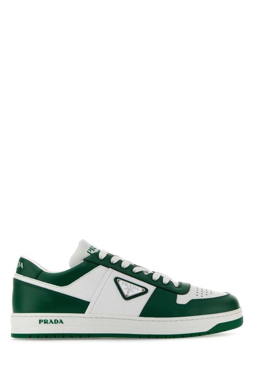 Green Two-tone Leather Downtown Sneakers