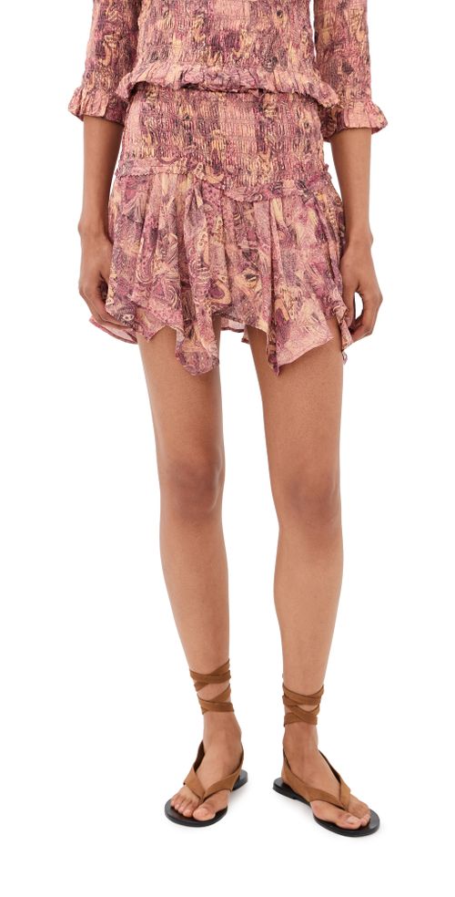 Ceiva Silk Mini Skirt Pink