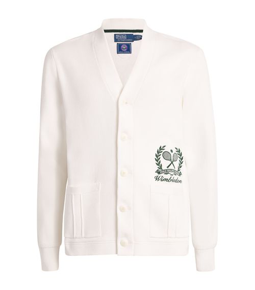 X Wimbledon Cotton Crest Cardigan