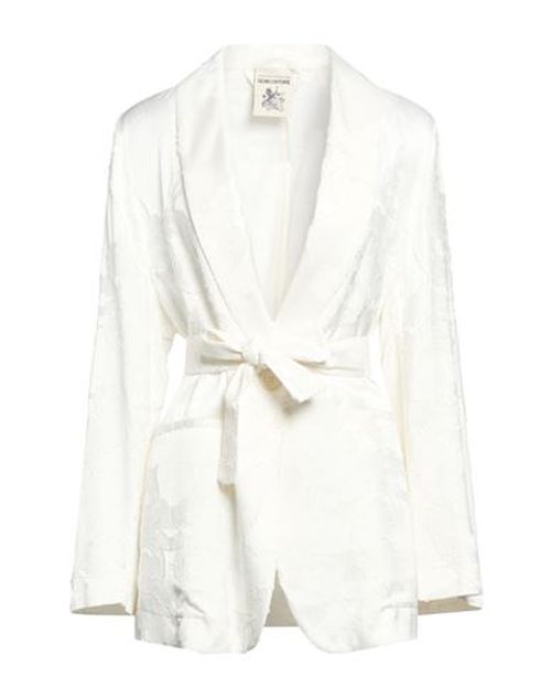 Woman Blazer White Size 6 Viscose