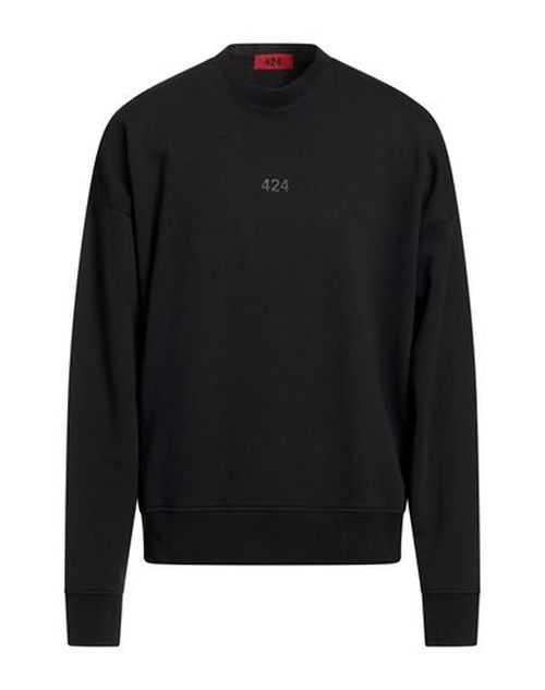 Man Sweatshirt Black Size L Cotton