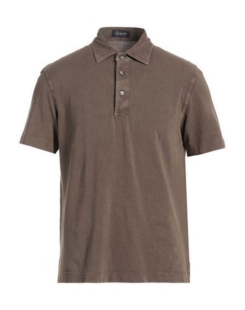 Man Polo shirt Dark brown Size L Cotton