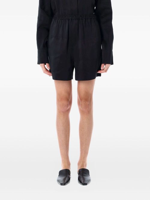 Adonia elasticated-waistband shorts - Black