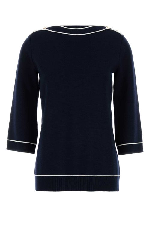 Navy Blue Wool Oversize Sweater