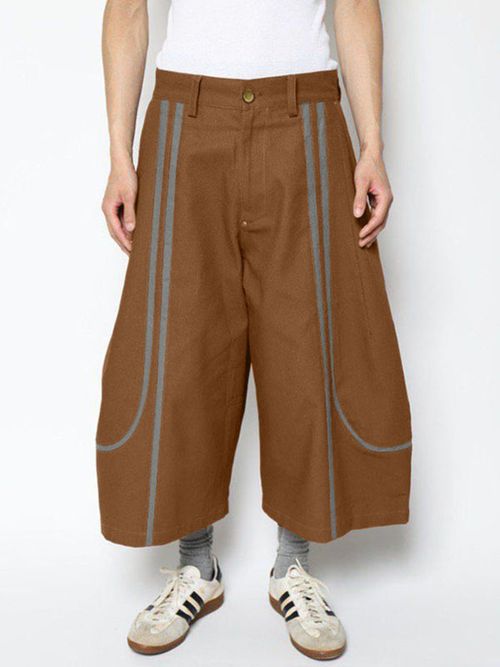 Men's Contrast Stripe Casual Pant SKUL20195 - Gray / S
