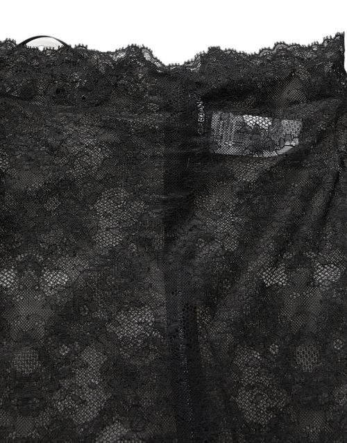 Floral Lace Skirt — Black