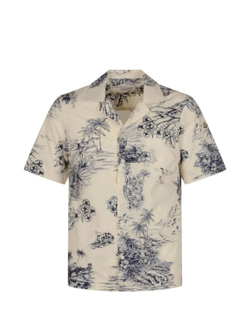 Floral Print Short Sleeve Cotton Shirt