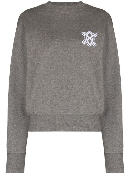 Hovvie logo-embroidered sweatshirt - Grey