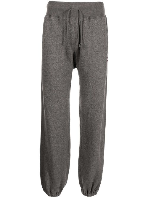 Logo-patch drawstring track pants - Grey