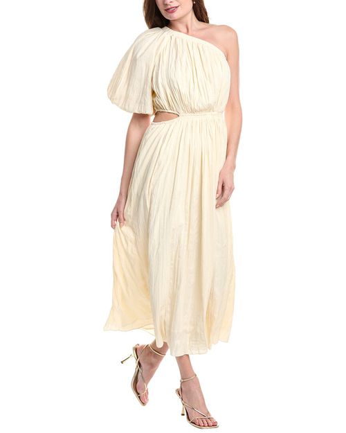 slim fit dress slacks Champagne Reverie Asymmetrical Midi Dress PRE-ORDER  Bloom West Boutique