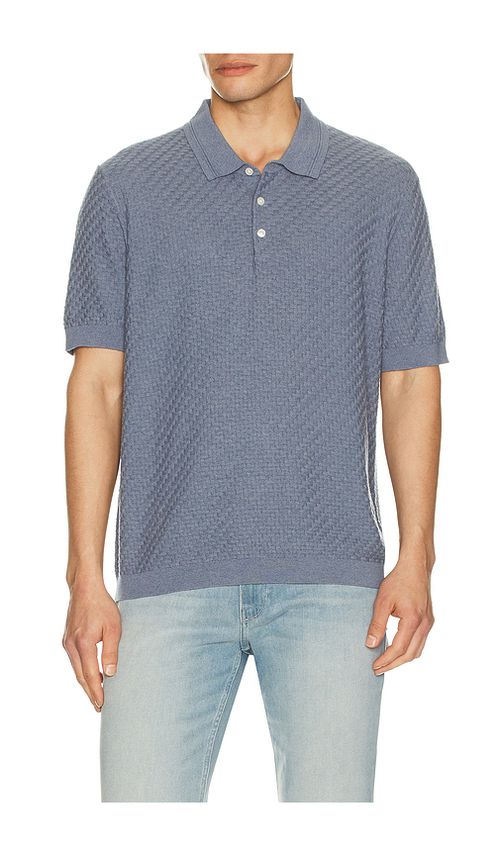 PAIGE Kiko Sweater Polo in Blue. L. Also in M, XL/1X, XXL/2X