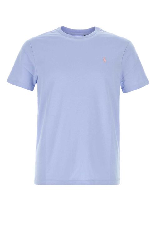 Cotton Crew-Neck T-Shirt — Blue