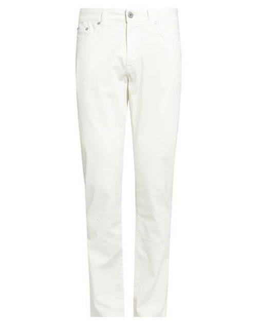 Man Pants Cream Size 30 Cotton, Elastane