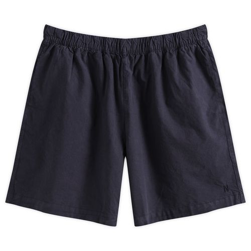 Men's Per Cotton Tencel Shorts in Dark Navy
