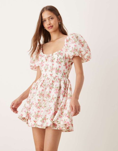 dress the population plunging darleen neck fit & flare dress Dress the Population Darleen Dress - Blue main image 1