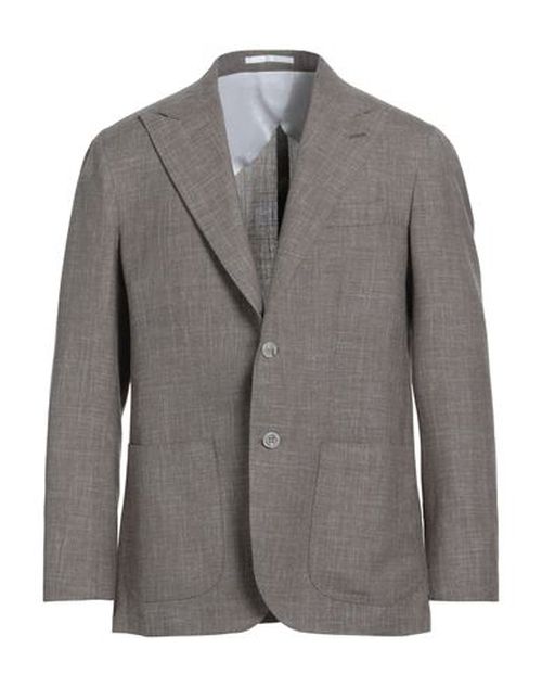 Man Blazer Taupe Size 42 Wool, Silk, Linen