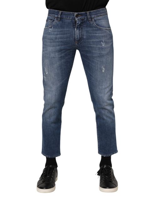 Cotton Denim Jeans — Blue