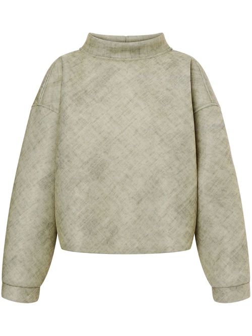 Boxy cropped sweatshirt - Neutrals