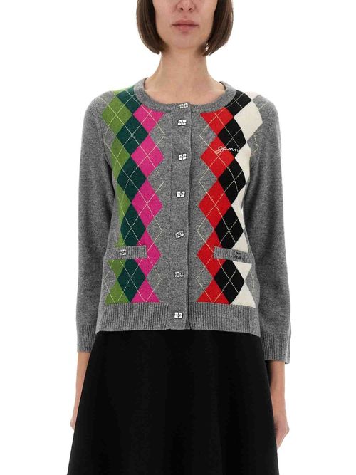 Checked Cardigan