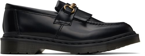 Dr. Martens Black Adrian Snaffle Smooth Leather Kiltie Loafers