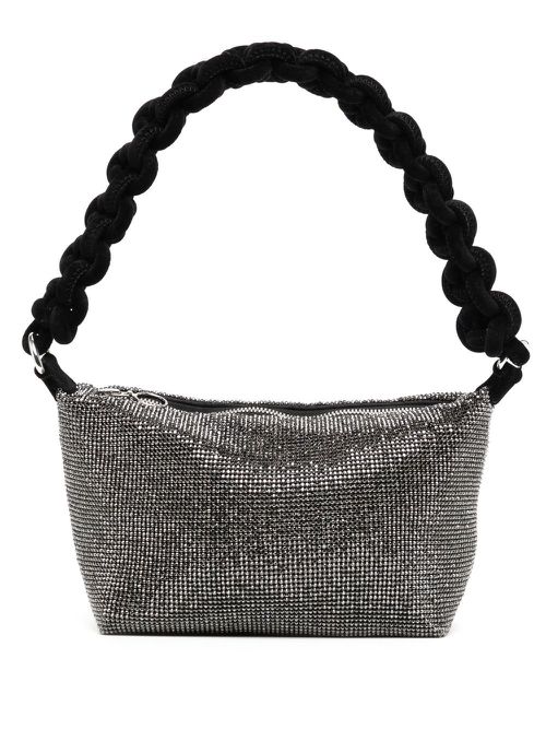 Chainmail-effect shoulder bag - Black