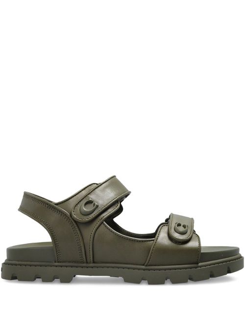 Touch-strap sandals - Green