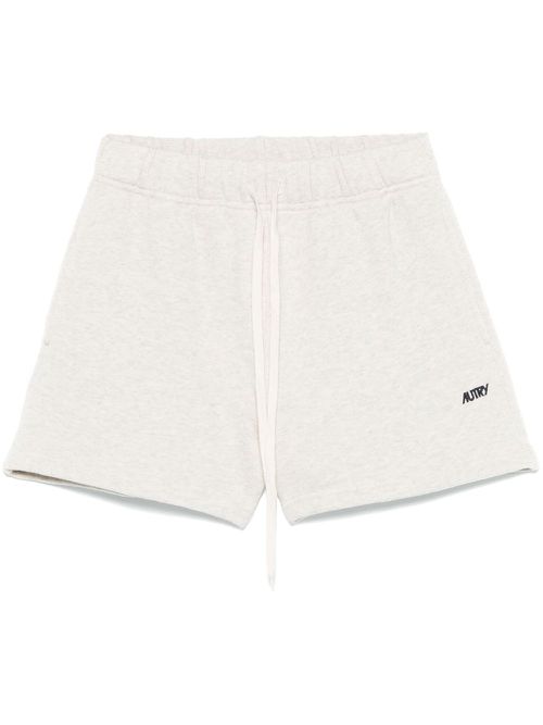 Embroidered-logo shorts - Grey