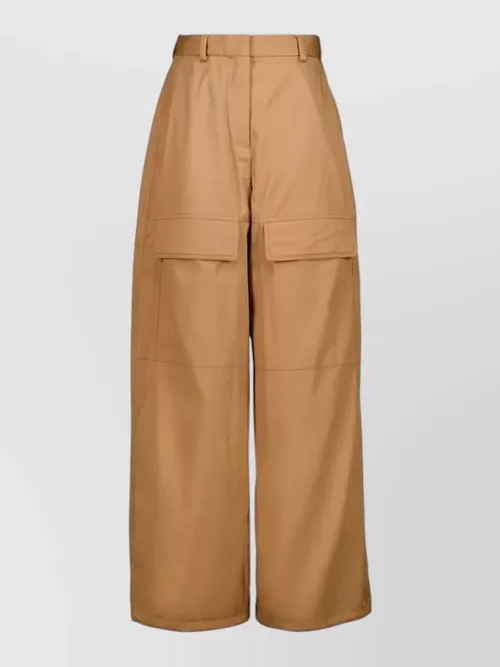 Stella Mccartney - wide leg nylon blend silk cargo trouser