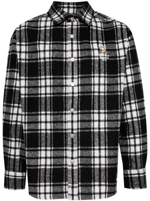 Plaid-patterned shirt - White