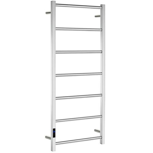Smedbo Polished Stainless Steel Electric Heated Towel Warmer W500mm x H1212mm Wall Mounted Kitchen Bathroom Clothes Hanger