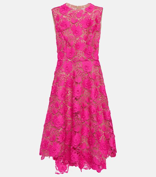 Floral lace midi dress